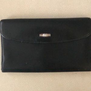 Black longchamp wallet.